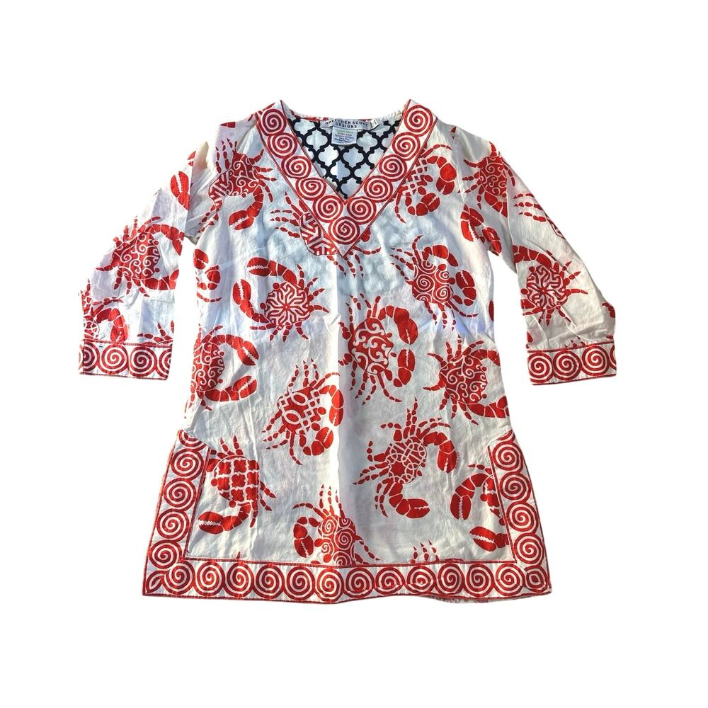 Gretchen Scott Lobster Tunic, White & Red, Women’s Shrimp Size (xxs, 0/2)